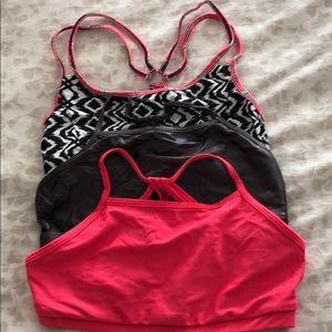 Onzie sport bras size M $13 each, $30 all